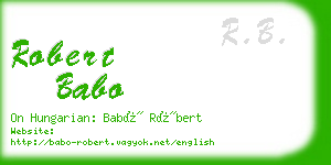 robert babo business card